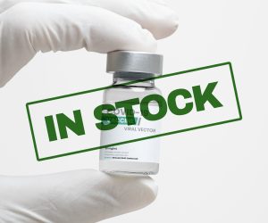 Covid 19 vaccine vial in stock